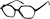 Angle view of Premium Geometric Glasses 4461021 in Black thumbnail