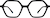 Front view of Premium Geometric Glasses 4461021 in Black thumbnail
