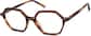 Angle view of Premium Geometric Glasses 4461025 in Tortoiseshell thumbnail