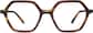 Front view of Premium Geometric Glasses 4461025 in Tortoiseshell thumbnail