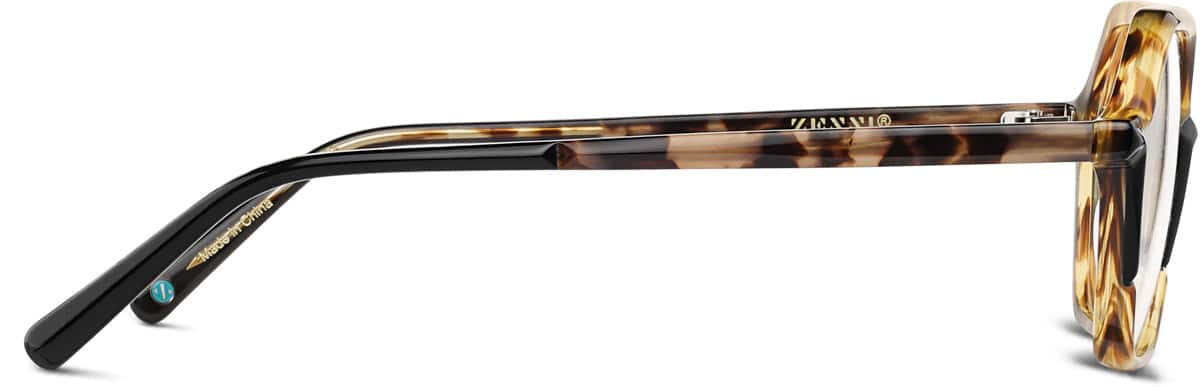 Side view of Premium Geometric Glasses 4461035 in Tortoiseshell