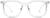 Front view of Premium Square Glasses 4461230 in White thumbnail