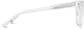 Side view of Premium Square Glasses 4461230 in White thumbnail