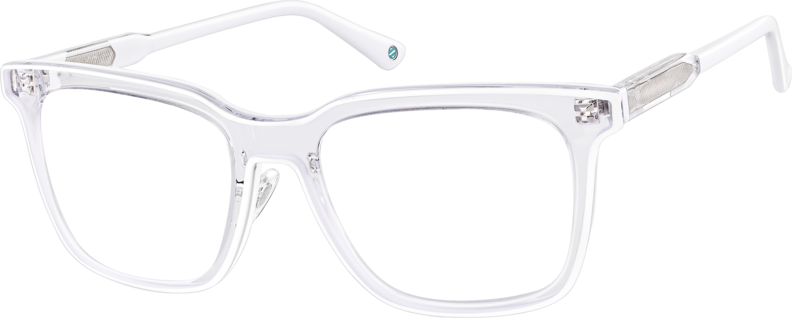White Premium Square Glasses #4461230 | Zenni Optical