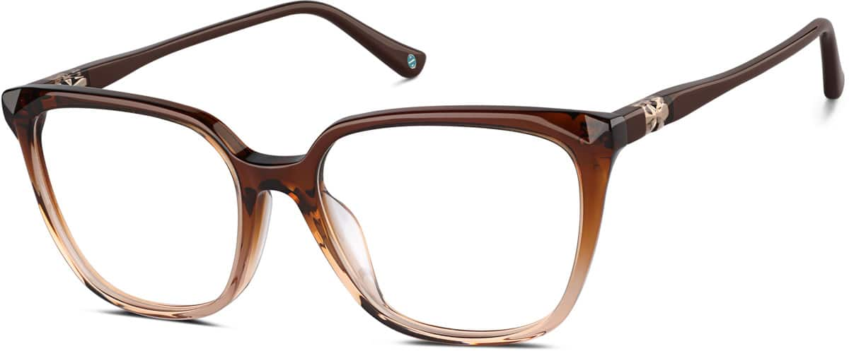 Angle view of Premium Cat-Eye Glasses 4461515 in Brown