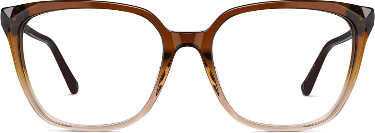 Front view of Premium Cat-Eye Glasses 4461515 in Brown