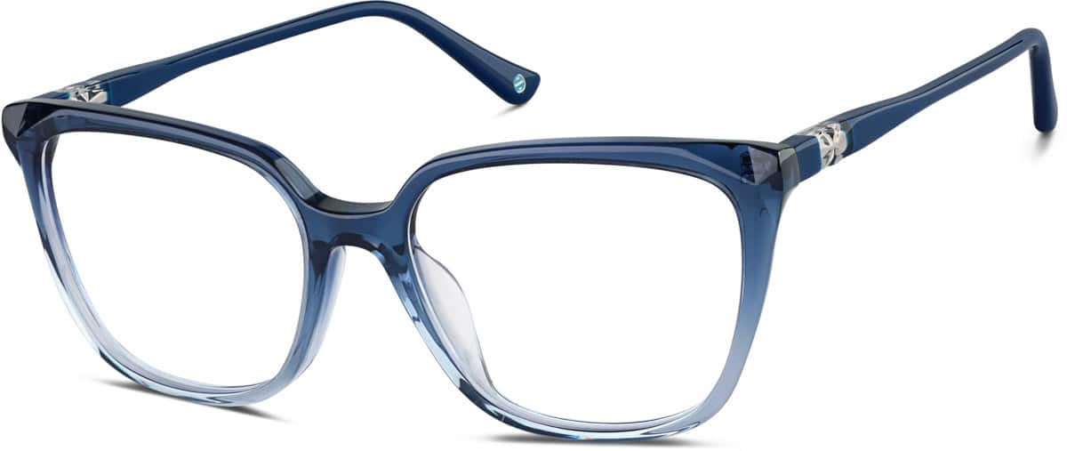 Angle view of Premium Cat-Eye Glasses 4461516 in Blue