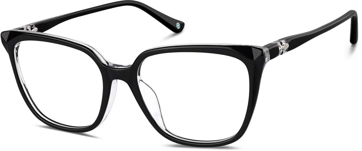 Angle view of Premium Cat-Eye Glasses 4461521 in Black