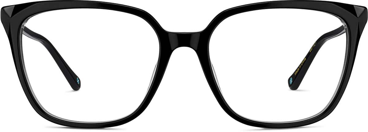 Front view of Premium Cat-Eye Glasses 4461521 in Black