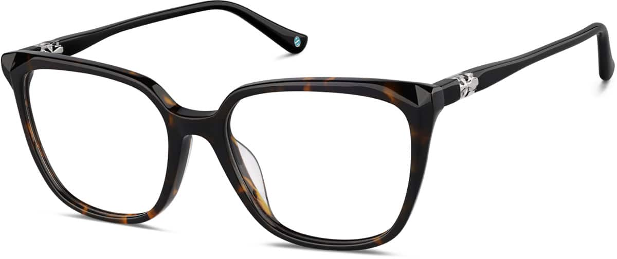 Angle view of Premium Cat-Eye Glasses 4461525 in Tortoiseshell