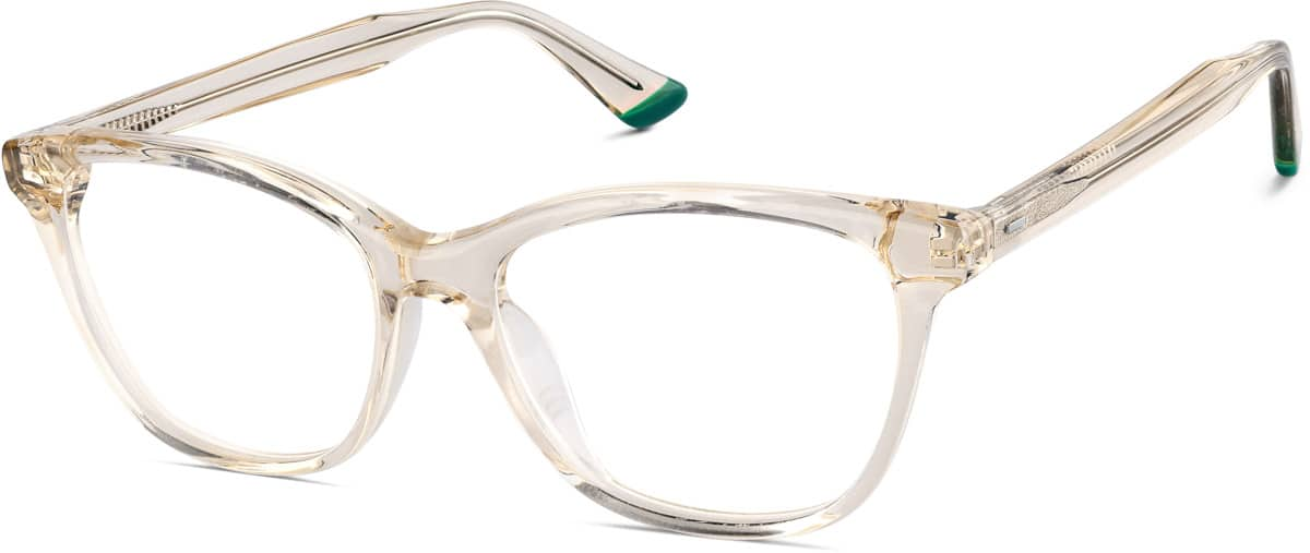 Angle view of Cat-Eye Glasses 4462215 in Beige