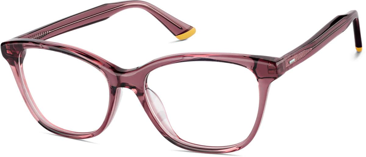 Angle view of Cat-Eye Glasses 4462217 in Purple