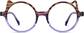 Front view of Kids' Round Glasses 4462317 in Purple thumbnail