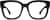 Front view of Square Glasses 4462421 in Black thumbnail