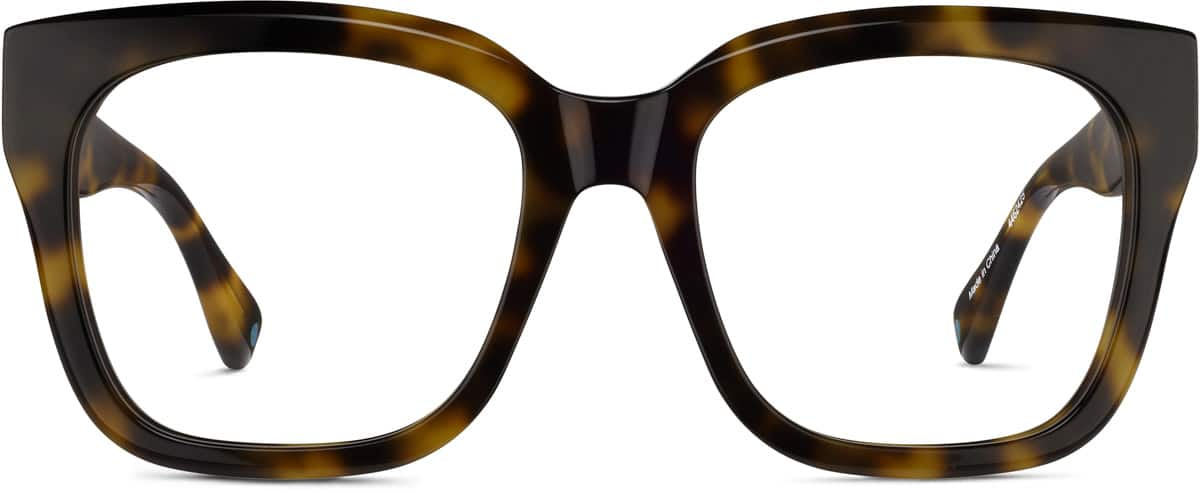 Front view of Square Glasses 4462425 in Tortoiseshell