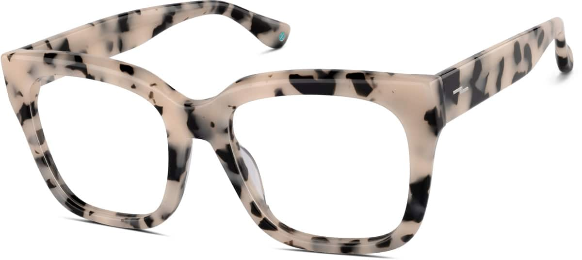 Angle view of Square Glasses 4462435 in Ivory Tortoiseshell