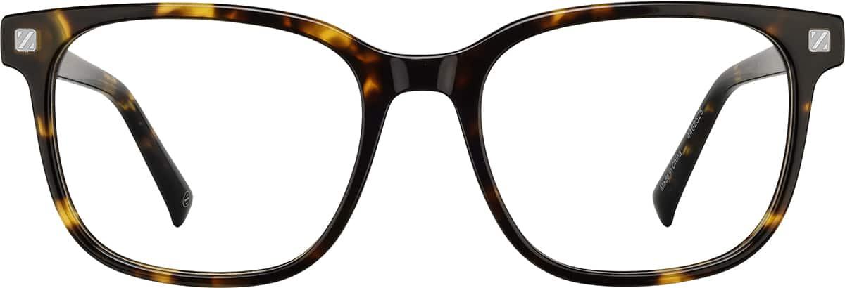 Front view without clip-on of Square Magnetic Snap-On Set 4462525 in Tortoiseshell