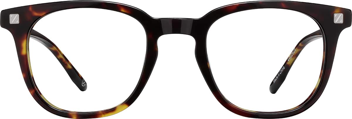 Front view without clip-on of Kids' Square Magnetic Snap-On Set 4462625 in Tortoiseshell