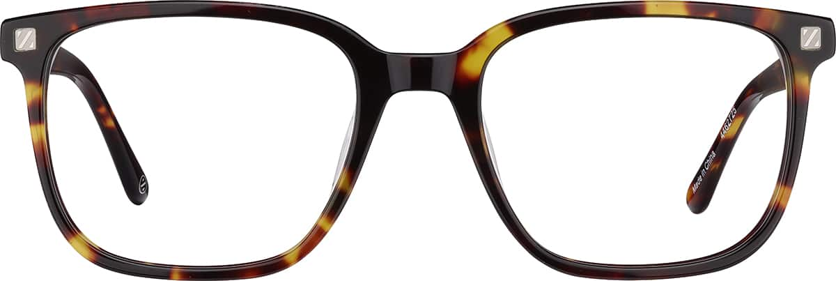 Front view without clip-on of Rectangle Magnetic Snap-On Set 4462725 in Tortoiseshell