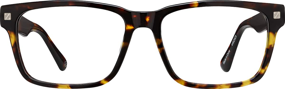 Front view without clip-on of Rectangle Magnetic Snap-On Set 4462925 in Tortoiseshell