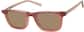 Angle view of Kids' Polarized Rectangle Magnetic Clip-on Glasses 4463315 in Brown thumbnail