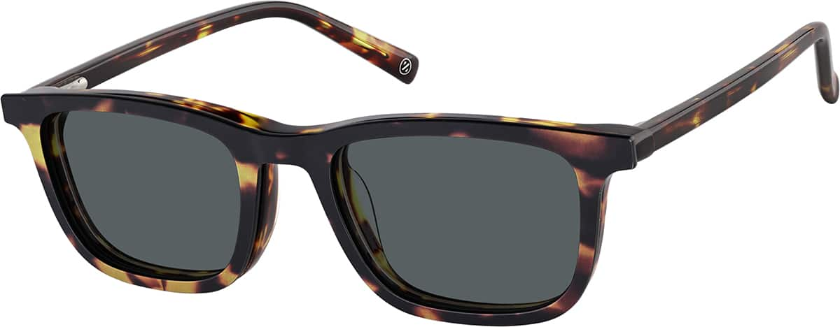 Angle view of Kids' Rectangle Magnetic Snap-On Set 4463325 in Tortoiseshell