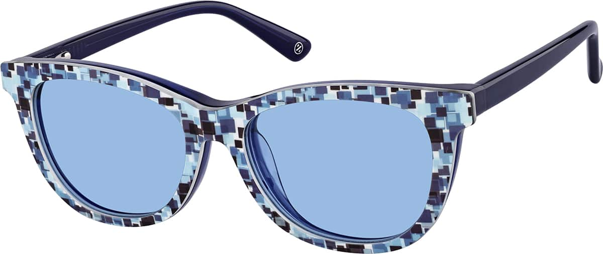 Angle view of Kids' Cat-Eye Magnetic Snap-On Set 4463416 in Blue