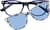 Front view of Kids' Cat-Eye Magnetic Snap-On Set 4463416 in Blue thumbnail
