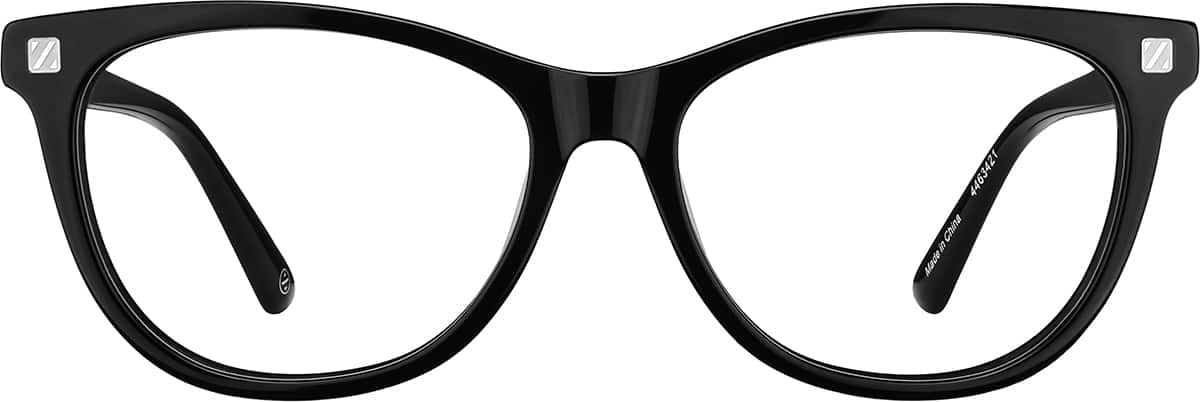 Front view without clip-on of Kids' Cat-Eye Magnetic Snap-On Set 4463421 in Black