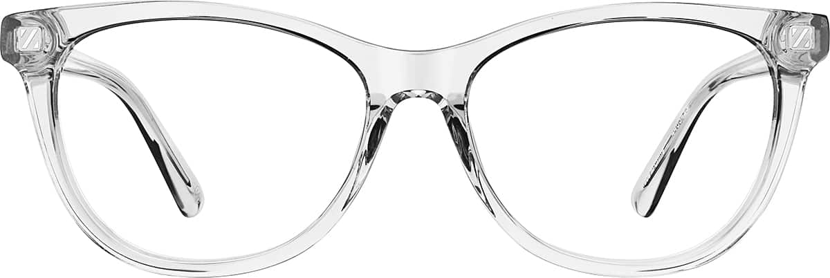 Front view without clip-on of Kids' Cat-Eye Magnetic Snap-On Set 4463423 in Clear