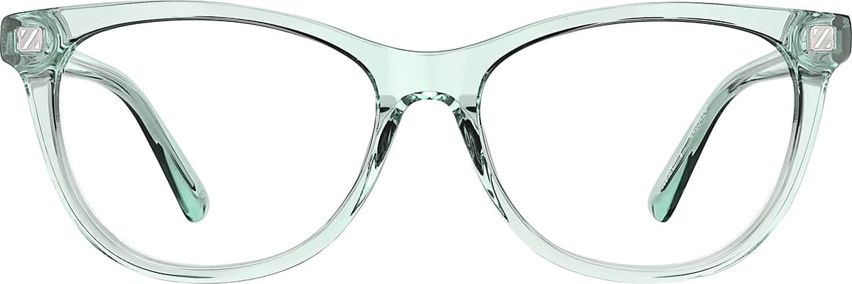 Front view without clip-on of Kids' Cat-Eye Magnetic Snap-On Set 4463424 in Green