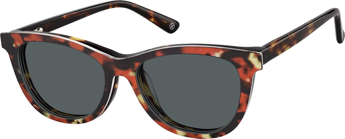 Angle view of Kids' Cat-Eye Magnetic Snap-On Set 4463425 in Tortoiseshell