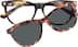 Kids' Cat-Eye Magnetic Snap-On Set 4463425 in Tortoiseshell