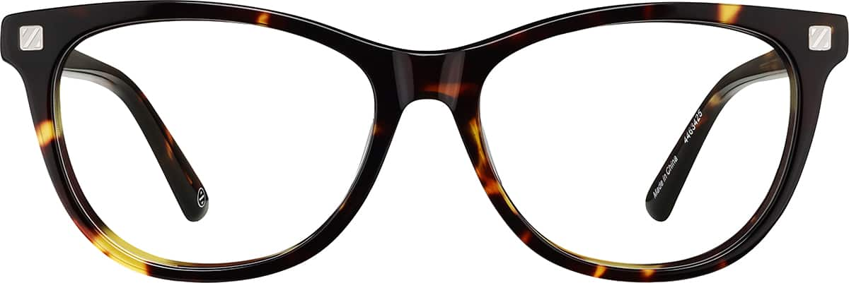 Front view without clip-on of Kids' Cat-Eye Magnetic Snap-On Set 4463425 in Tortoiseshell