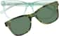 Front view of Kids' Polarized Square Magnetic Clip-on Glasses 4463524 in Green thumbnail