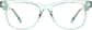 Front view without clip-on of Kids' Polarized Square Magnetic Clip-on Glasses 4463524 in Green thumbnail