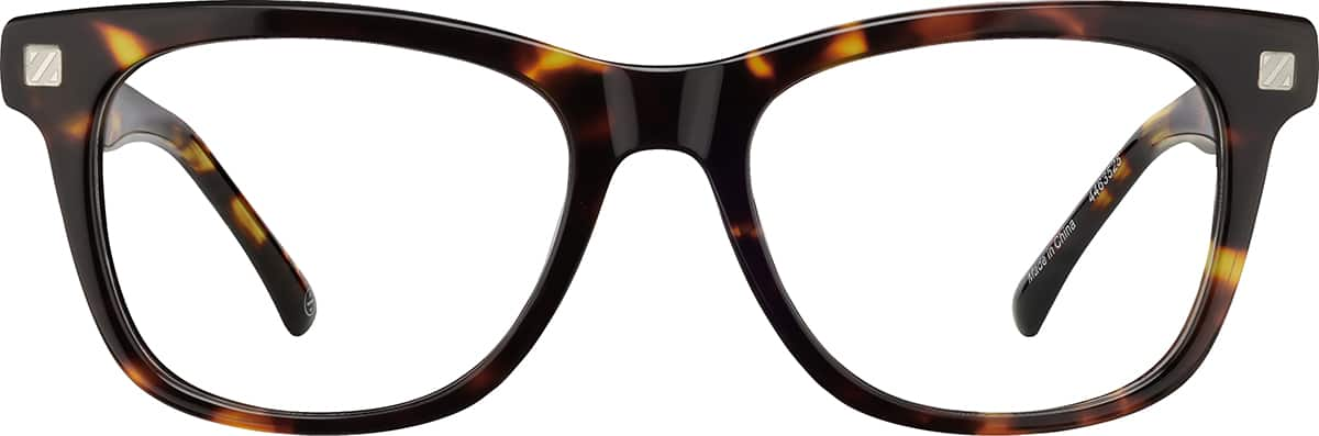 Front view without clip-on of Kids' Square Magnetic Snap-On Set 4463525 in Tortoiseshell