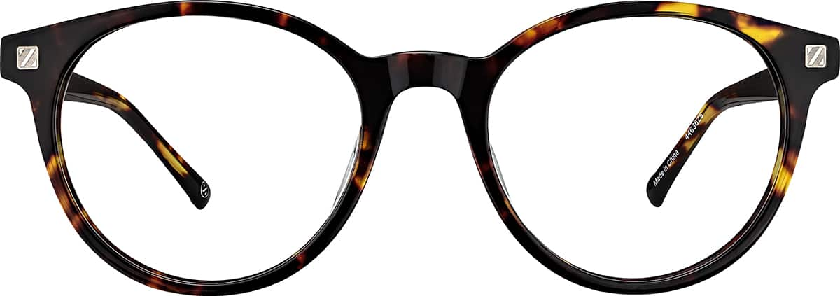 Front view without clip-on of Round Magnetic Snap-On Set 4463625 in Tortoiseshell