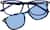 Front view of Kids' Rectangle Magnetic Snap-On Set 4463916 in Blue thumbnail
