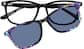 Front view of Kids' Polarized Rectangle Magnetic Clip-on Glasses 4463921 in Black thumbnail