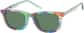 Angle view of Kids' Polarized Rectangle Magnetic Clip-on Glasses 4463924 in Green thumbnail