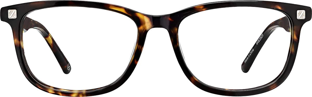 Front view without clip-on of Kids' Rectangle Magnetic Snap-On Set 4463925 in Tortoiseshell