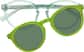 Front view of Polarized Round Magnetic Clip-on Glasses 4464024 in Green thumbnail