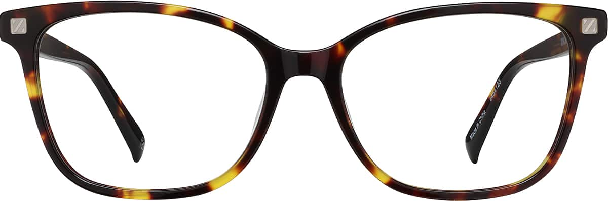 Front view without clip-on of Rectangle Magnetic Snap-On Set 4464125 in Tortoiseshell