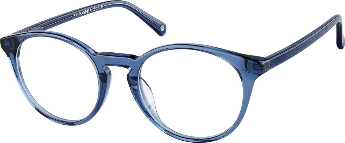 Angle view of Round Glasses 4464216 in Blue