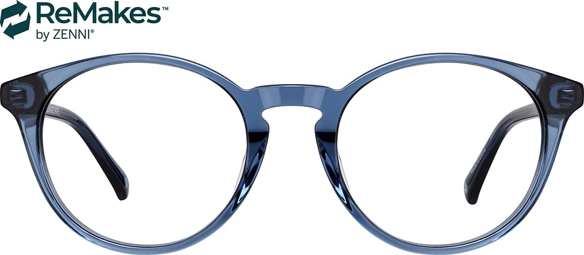 Front view of Round Glasses 4464216 in Blue