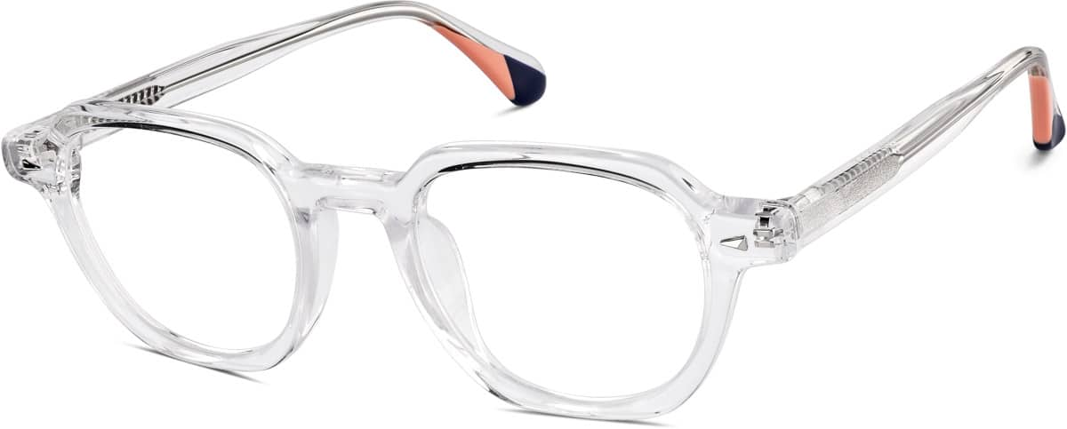 Angle view of Square Glasses 4464323 in Clear