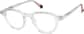 Angle view of Geometric Glasses 4464323 in Clear thumbnail