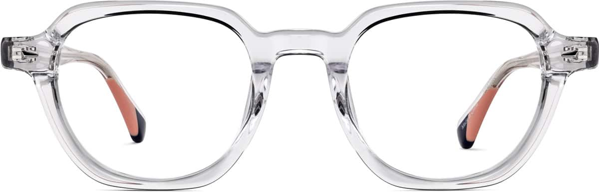 Front view of Square Glasses 4464323 in Clear