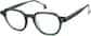 Angle view of Geometric Glasses 4464324 in Green thumbnail